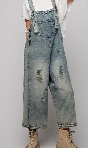 Distressed Overalls